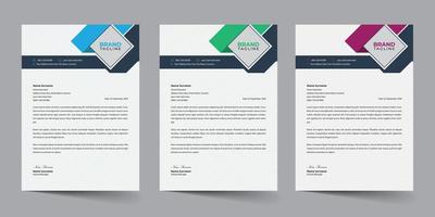 Modern business letterhead and stationery template design vector