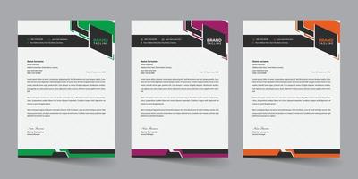 Modern business letterhead and stationery template design vector