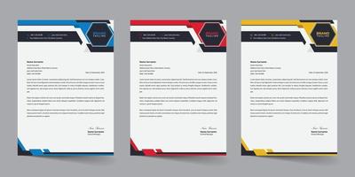 Modern business letterhead and stationery template design vector