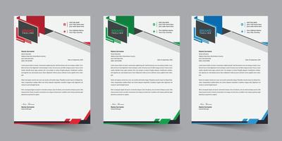 Modern business letterhead and stationery template design vector