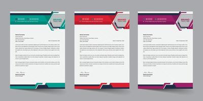 Modern business letterhead and stationery template design vector