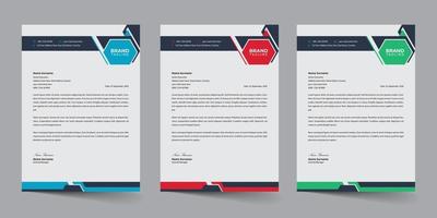 Modern business letterhead and stationery template design vector