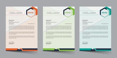 Modern business letterhead and stationery template design vector