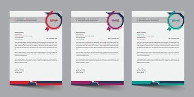 Modern business letterhead and stationery template design vector