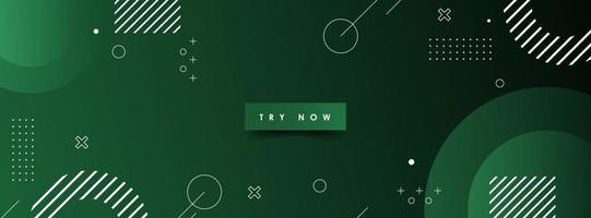 Modern banner background. full color, dark green gradation, geometric eps 10 vector