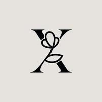 beautiful fashion beauty logo letter X vector