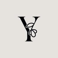 beautiful fashion beauty logo letter Y vector