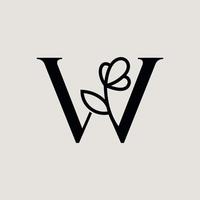 beautiful fashion beauty logo letter W vector