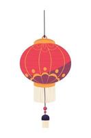 lámpara tradicional china vector