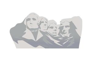 mount rushmore in america vector