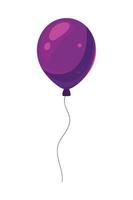 purple balloon festive vector