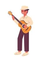 cuban man with guitar vector