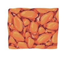 sweet bar with almonds vector