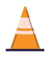 caution cone sign vector