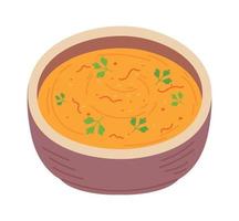 deliciosa sopa de verduras vector