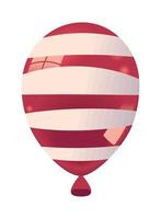 striped balloon icon vector