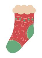 christmas sock decoraiton vector