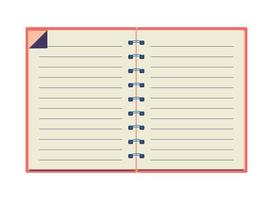 open notepad icon vector