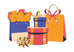 diferentes cajas de regalo vector