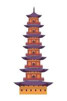 edificio de la pagoda de japón vector