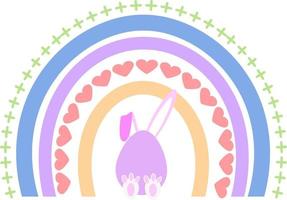 Rainbow Easter Clipart vector