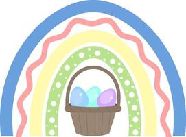 Rainbow Easter Clipart vector