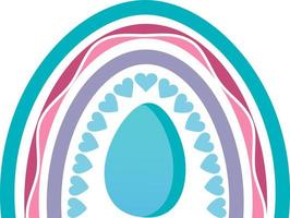 Rainbow Easter Clipart vector