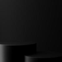 3D rendering Abstract geometry dynamic object with dark background. photo