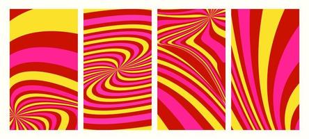 Organic abstract backgrounds. Twisted and distorted vector texture in trendy retro psychedelic style. aesthetic background. Social Media Stories Template