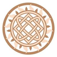 Lada Bogoroditsa. Lada Mother of God, an ancient Slavic symbol, decorated with Scandinavian patterns vector