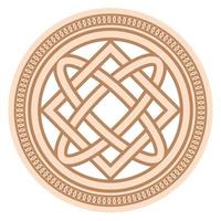 Lada Bogoroditsa. Lada Mother of God, an ancient Slavic symbol, decorated with Scandinavian patterns vector