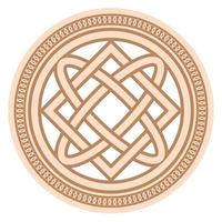 Lada Bogoroditsa. Lada Mother of God, an ancient Slavic symbol, decorated with Scandinavian patterns vector