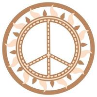 pacífico, un símbolo eslavo, decorado con motivos escandinavos. diseño de moda beige vector