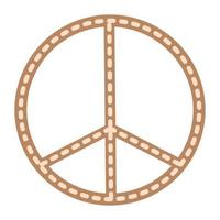 Pacific, a Slavic symbol, decorated with Scandinavian patterns. Beige fashion design vector