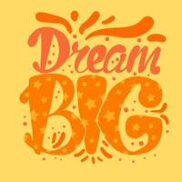 Motivation and Dream Lettering Concept vector