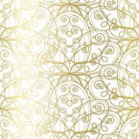 Vector Seamless Pattern with Abstract Golden Ornament