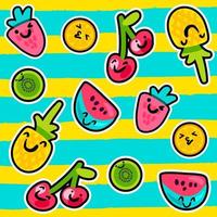 Summer Fruits Patterns vector