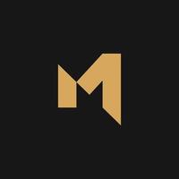 Letter M minimal logo icon design template elements vector