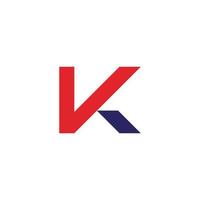 plantilla de vector de logotipo de letra k, diseño de logotipo inicial de letra k creativa