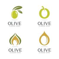 plantilla de diseño de spa y belleza con logotipo de aceite de oliva vector