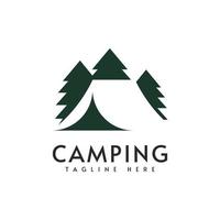 plantilla de ilustración de diseño de vector de logotipo de camping