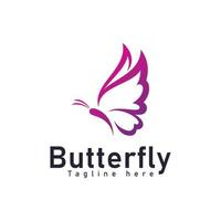 Ilustración de vector de plantilla de diseño de logotipo de mariposa