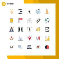 Flat Color Pack of 25 Universal Symbols of search people online magnifier hiring Editable Vector Design Elements