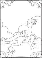 Dinosaur Coloring Pages for kids vector