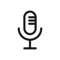 Microphone Icon Outline vector