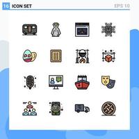 16 Creative Icons Modern Signs and Symbols of easter technology page learning book Editable Creative Vector Design Elements
