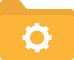 setting folder gear vector