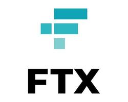 token ftx: el colapso del intercambio de cifrado. ftt símbolo logotipo de criptomoneda con texto. icono de moneda aislado sobre fondo blanco. ilustración vectorial vector