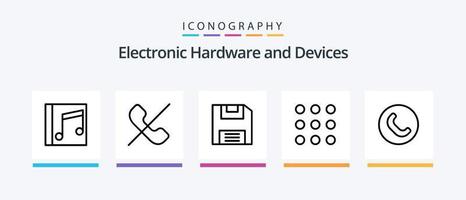 Devices Line 5 Icon Pack Including cloud. game. printer. device. phone. Creative Icons Design vector