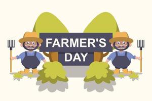 Farmers Day background. Design with isolated background. vector